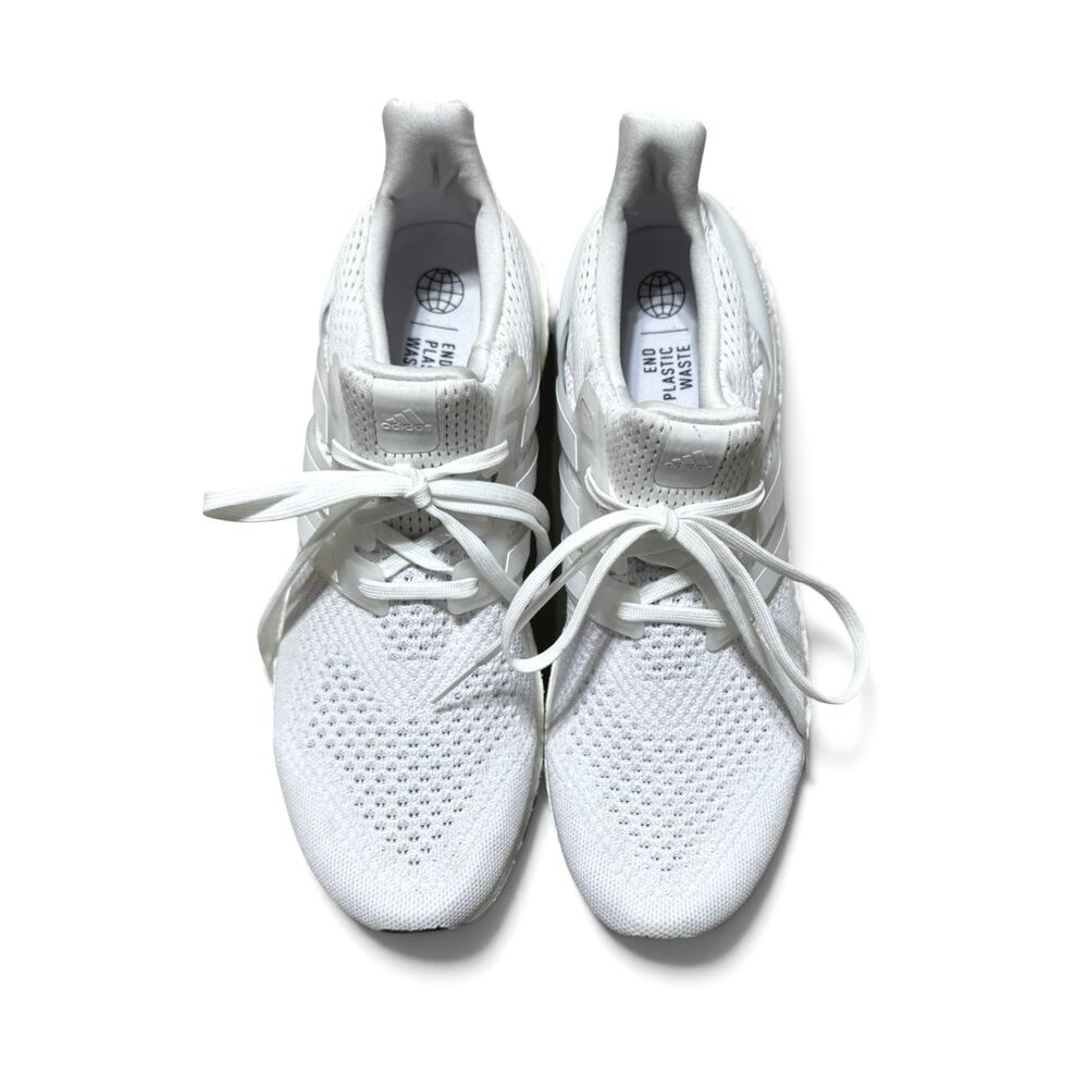 Adidas Women’s Size 11 Ultraboost 1.0 DNA Running Shoes White Knit - Picture 6 of 9